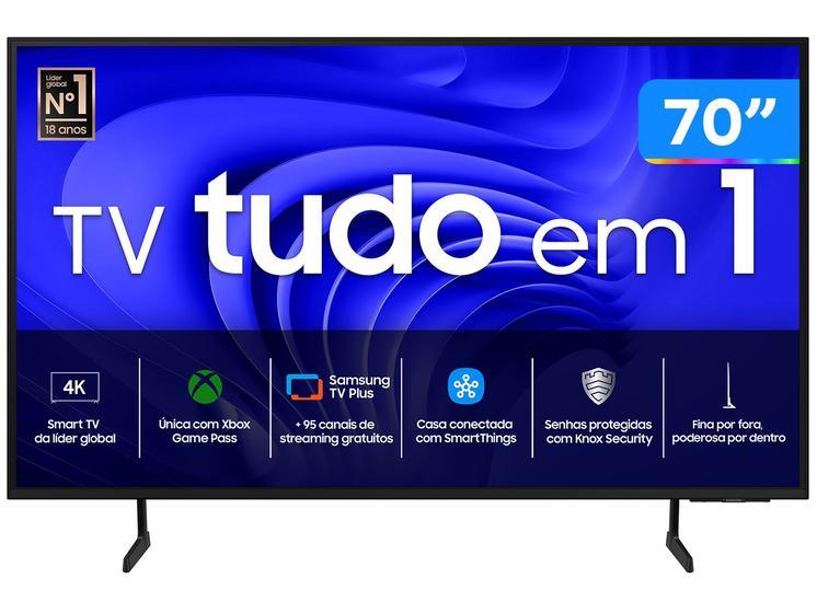 Smart TV 70” 4K UHD LED Samsung 70DU7700 - Wi-Fi Bluetooth Alexa 3 HDMI