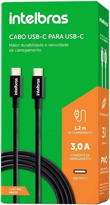 INTELBRAS Cabo USB-C 1,2m PVC EUCC 12PP Preto