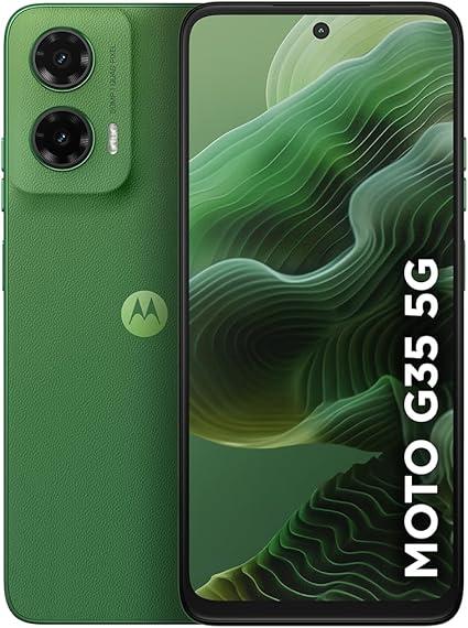 Smartphone Motorola Moto g35 5G - 128GB 12GB (4GB RAM+8GB Ram Boost) e Camera 50MP com AI NFC Tela 6.7" com Superbrilho - Verde