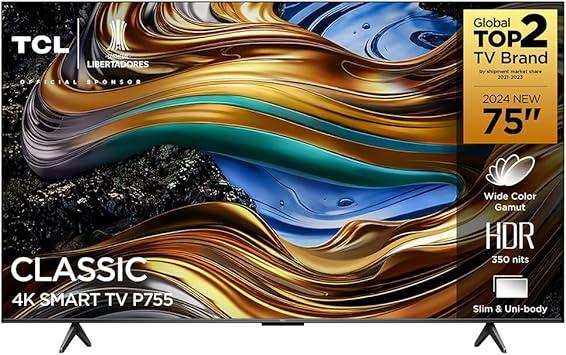 TCL LED SMART TV 75” P755 4K UHD GOOGLE TV