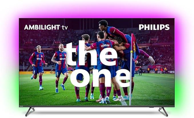 Smart TV 55" 4K 120 Hz Philips THE ONE 55PUG8808/78, Google TV, Ambilight, P5, DTS Play-Fi, Freesync, Dolby Vision Atmos, 40 WRMS