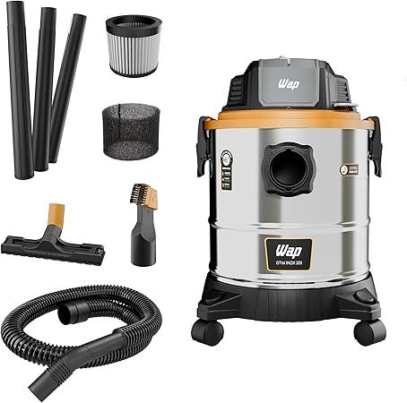 WAP Aspirador de Pó e Água GTW INOX 20i, Compacto, 20 Litros, com Soprador e Filtro Lavável, 170mbar 1900W 220v