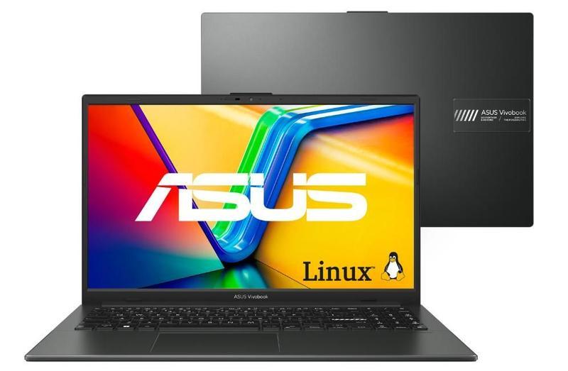 Notebook ASUS Vivobook Go 15 E1504FA AMD Ryzen 3 7320U 4GB Ram 128GB SSD Linux KeepOS Tela 15,6" FHD Black - NJ1291