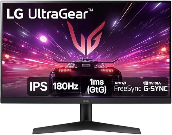 Monitor Gamer LG UltraGear 24” 24GS60F-B IPS Full HD 180Hz 1ms (GtG) NVIDIA® G-SYNC® AMD FreeSync™ HDR10 sRGB 99% HDMI DisplayPort