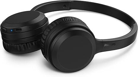 Headphone Philips bluetooth on-ear com microfone e energia para 15 horas na cor preto TAH1108BK/55