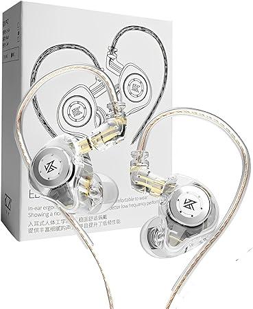 Fone De Ouvido Profissional KZ EDX Pro Intra-auricular, Driver Dinâmico Magnético Composto de 10mm, Cabo Substituível, Original - Perfeito para Cantores - AlverSun (CRYSTAL)